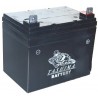 Batterie gel/agm 100% étanche 12V, 22A pour tondeuse autoportée. L: 195, l: 130, h: 180, + à droite.