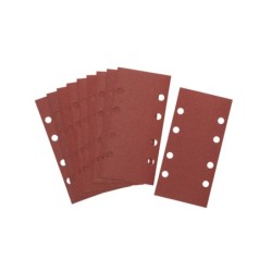 1/3 feuille abrasive pour ponceuses vibrantes velcro grain 120 - 8 perforations 93x190mm Multi-usages...