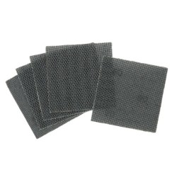 1/4 feuille abrasive velcro - structure en maille duree de vie extra longue x4 115x115mm grain 80