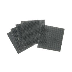 1/4 feuille abrasive velcro - structure en maille duree de vie extra longue x4 115x115mm grain 240