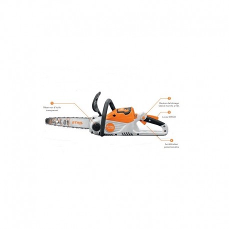 PACK MSA 70 C STIHL TRONÇONNEUSE À BATTERIE AVEC AK30 et chargeur AL101